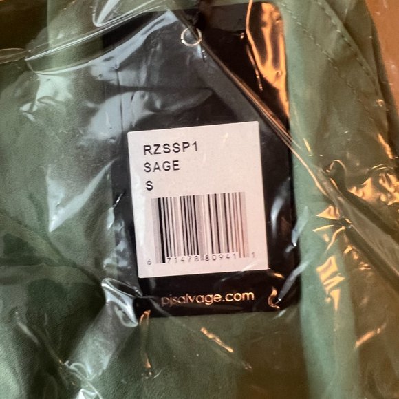 NWT - PJ Salvage Sister Satin Cargo Pants-Sage Size Small - Picture 8 of 8